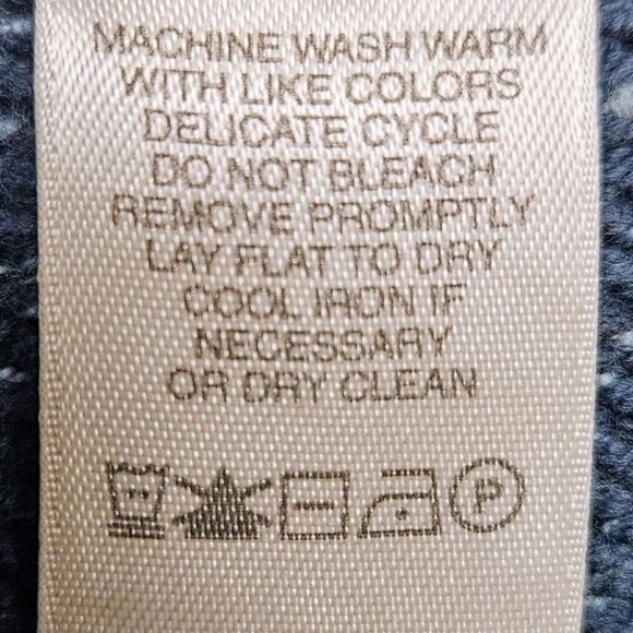 LIZ CLAIBORNE Vintage Blue Speckled Long Sleeve Zip- Up Sweater  Size Large - Picture 14 of 16